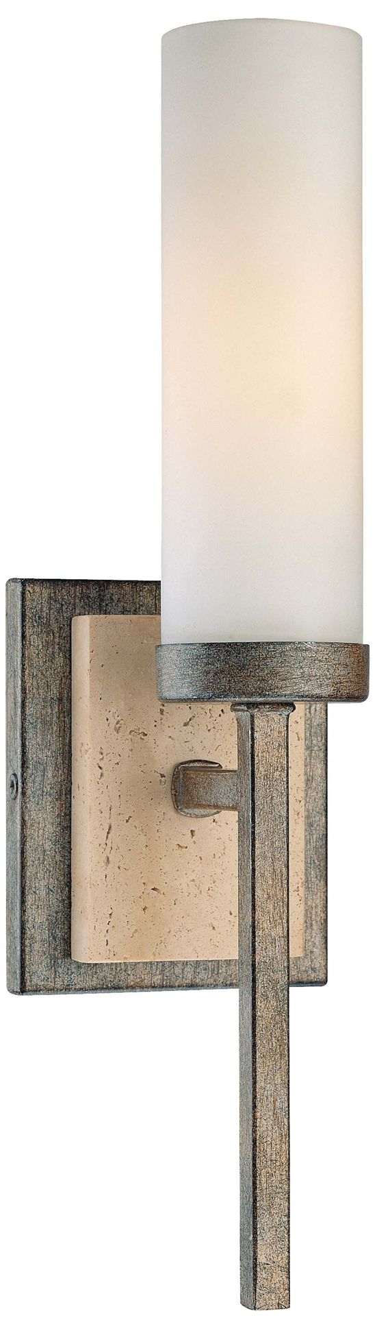 Image 2 Minka-Lavery Compositions 1-Light Aged Patina Iron Wall Sconce