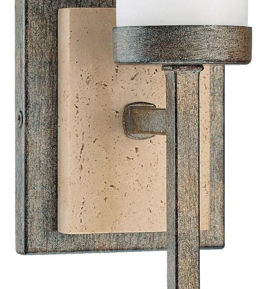 Image 4 Minka-Lavery Compositions 1-Light Aged Patina Iron Wall Sconce more views