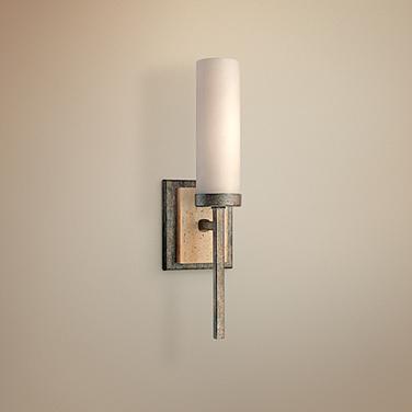 Minka Lavery Compositions 15 1/4" Modern Marble Opal Glass Wall Sconce