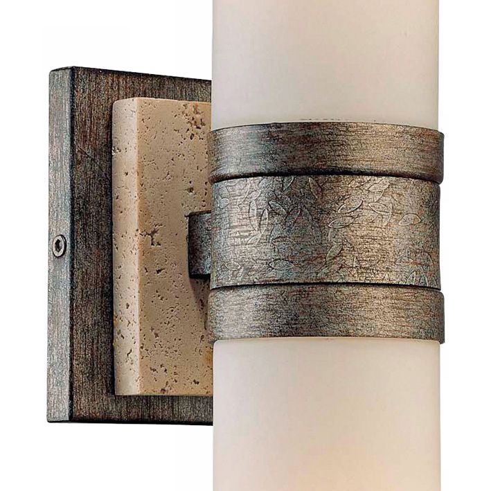 Image 2 Minka-Lavery Compositions 2-Light Aged Patina Iron Wall Sconce more views