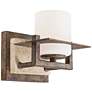 4_Minka-Lavery Compositions 5 1/4" High Iron and Opal Glass Wall Sconce more views