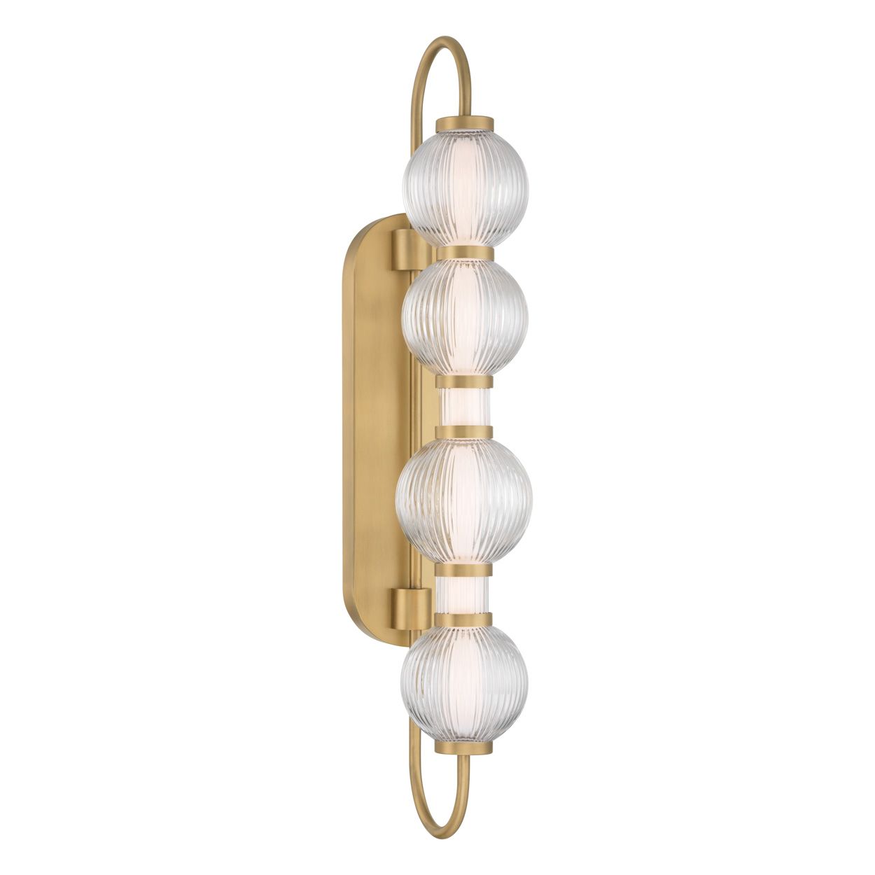 Image 6 Minka Lavery Cordel LED 5.25-in Legacy Brass Wall Sconce with Shades more views