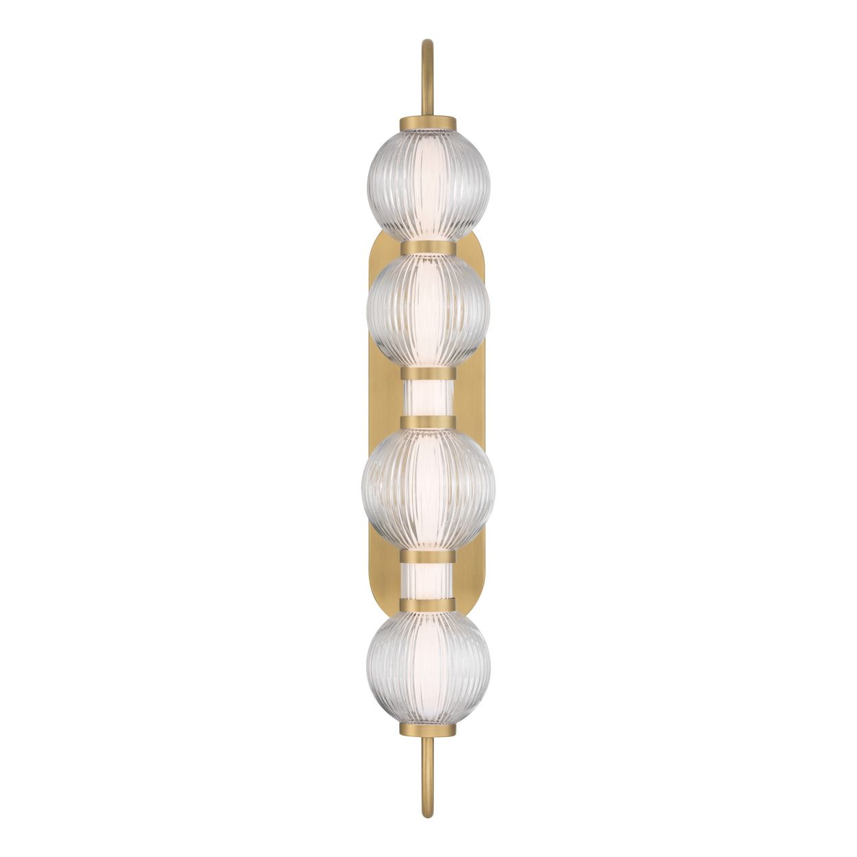 Image 7 Minka Lavery Cordel LED 5.25-in Legacy Brass Wall Sconce with Shades more views