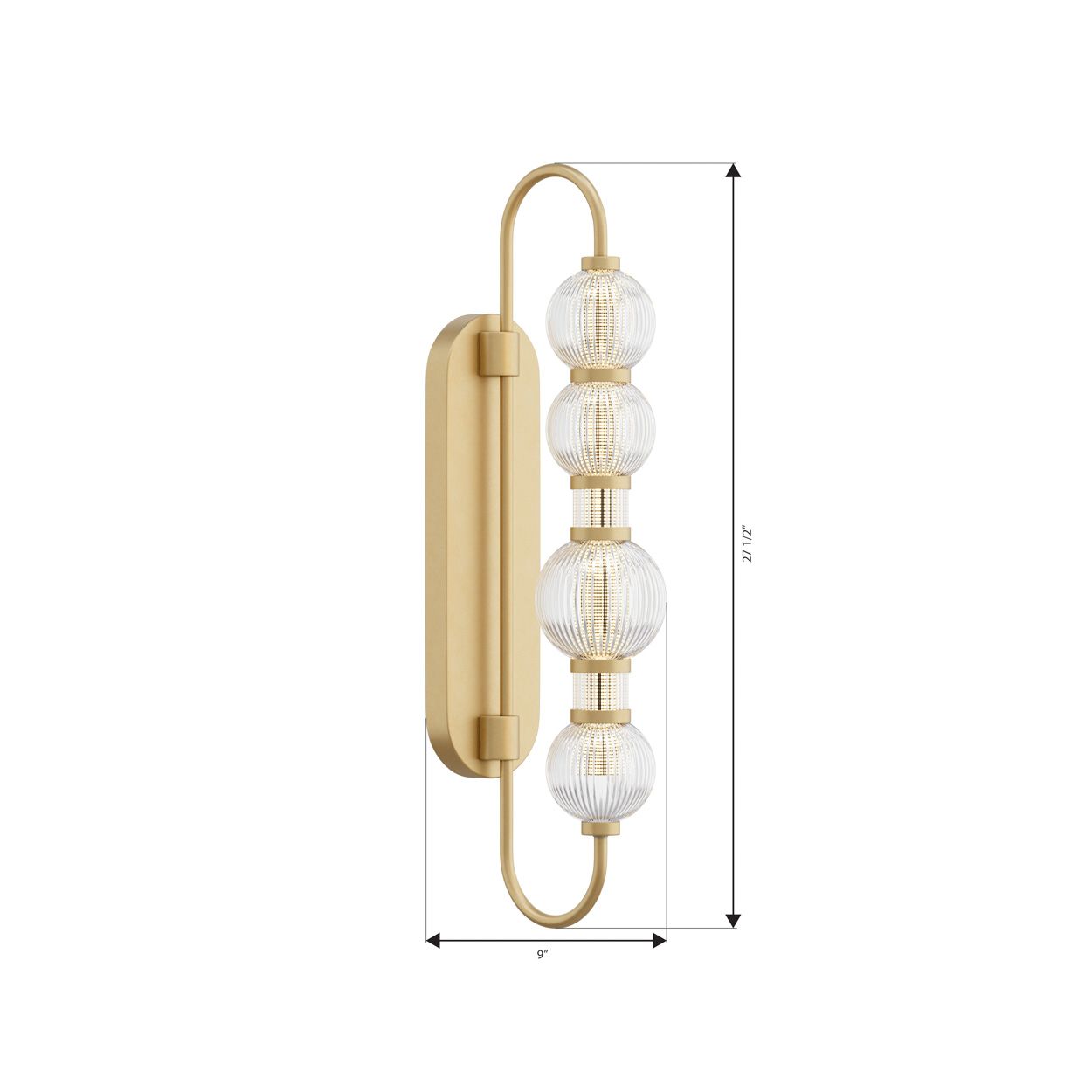 Minka Lavery Cordel LED 5.25-in Legacy Brass Wall Sconce with Shades