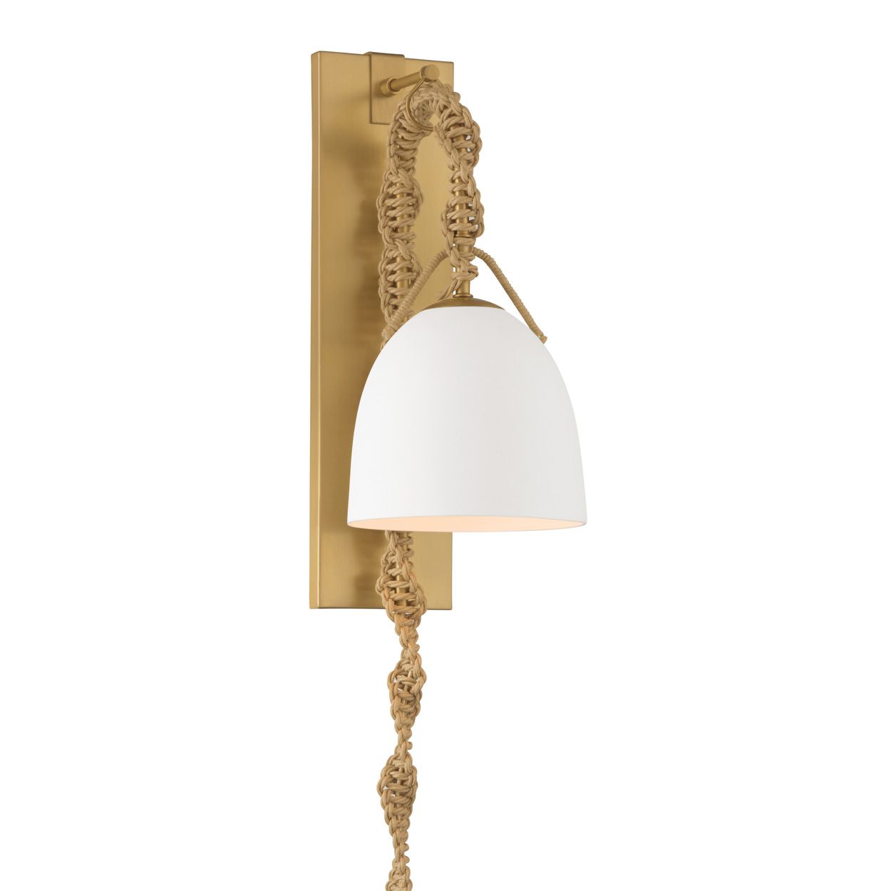 Image 3 Minka Lavery Cordon 1-Light 7.5-in Legacy Brass Wall Sconce with Shade more views