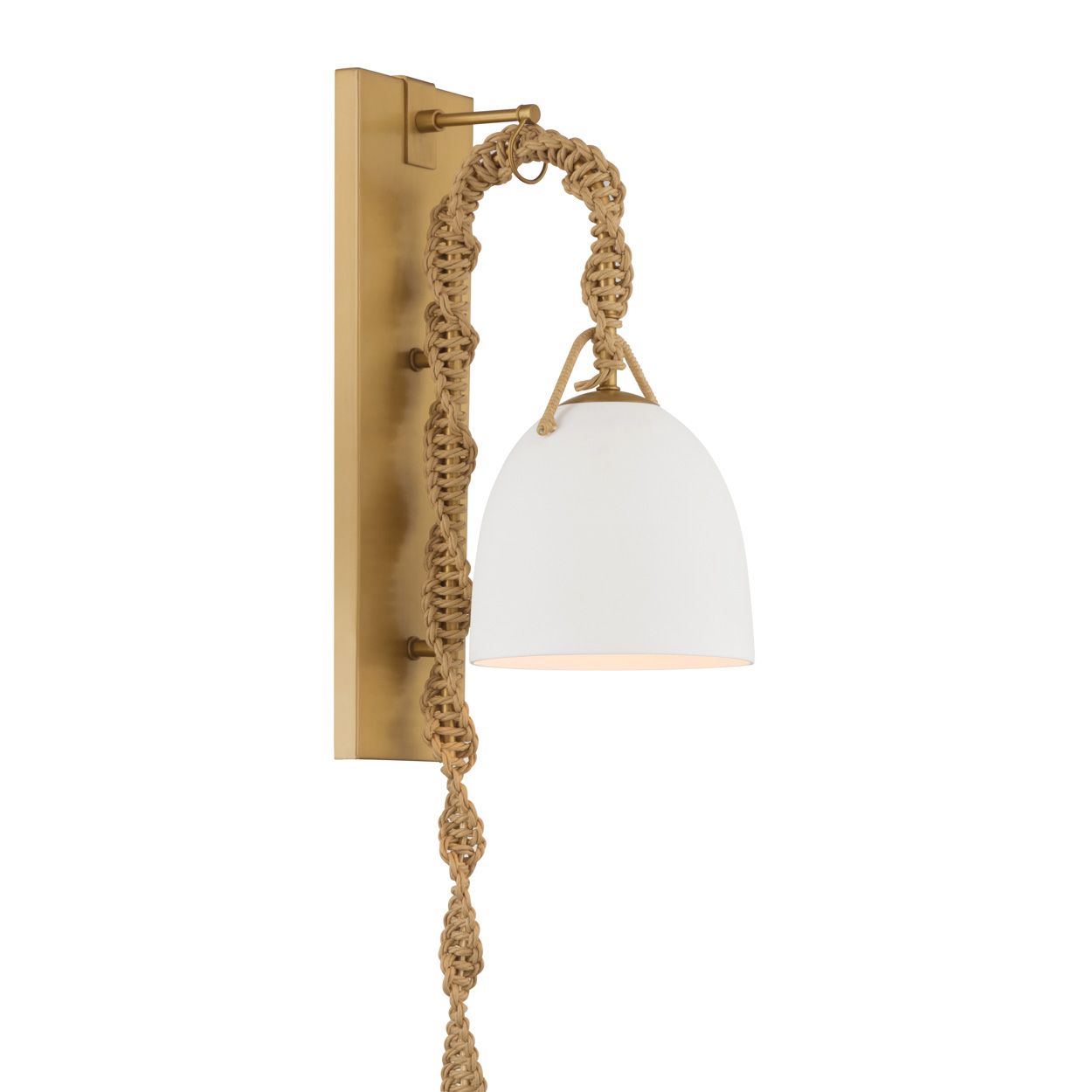 Image 6 Minka Lavery Cordon 1-Light 7.5-in Legacy Brass Wall Sconce with Shade more views
