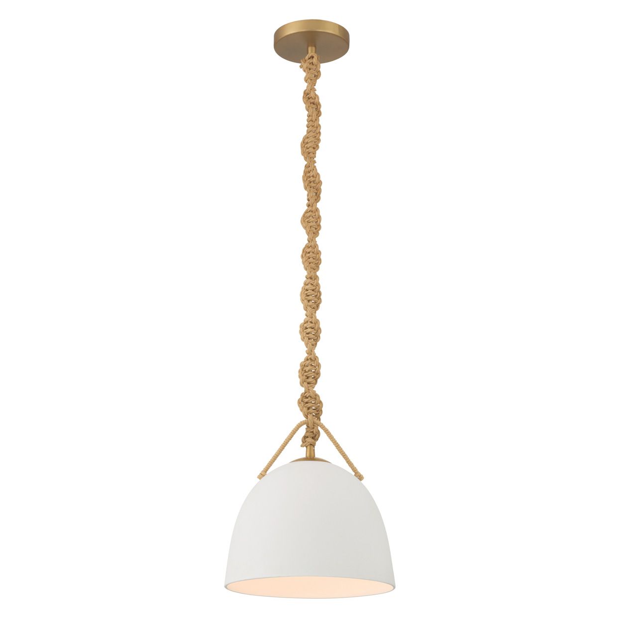 Image 3 Minka Lavery Cordon 1-Lt 10-in Legacy Brass Mini Pendant with Ceramic Shade more views