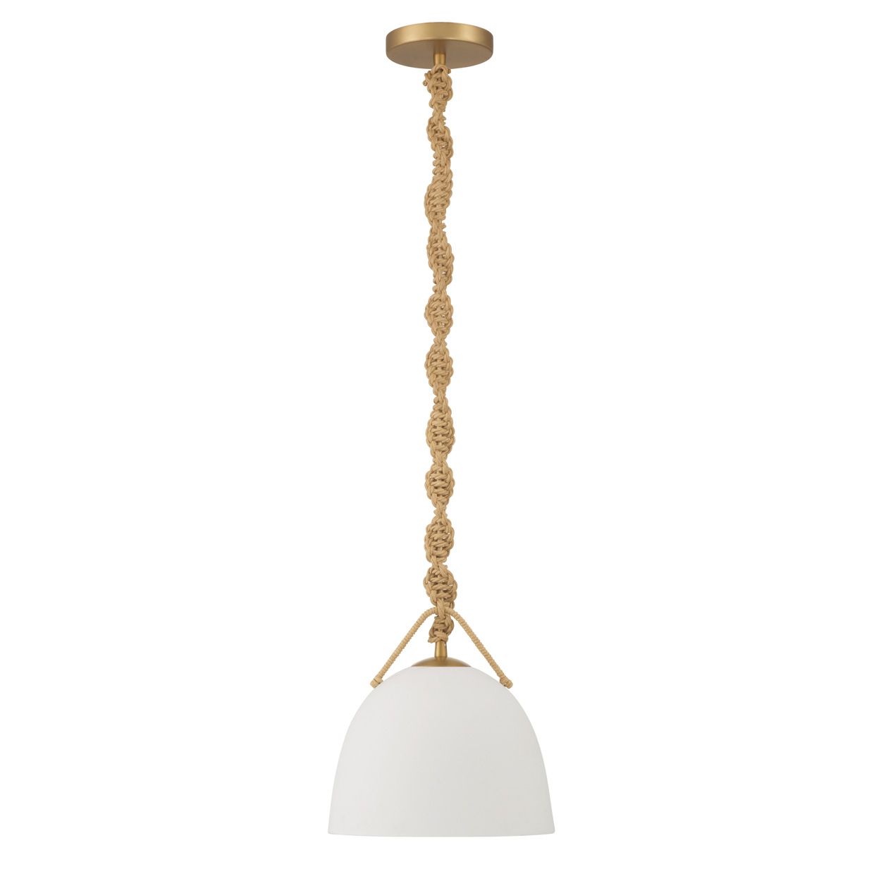 Minka Lavery Cordon 1-Lt 10-in Legacy Brass Mini Pendant with Ceramic Shade