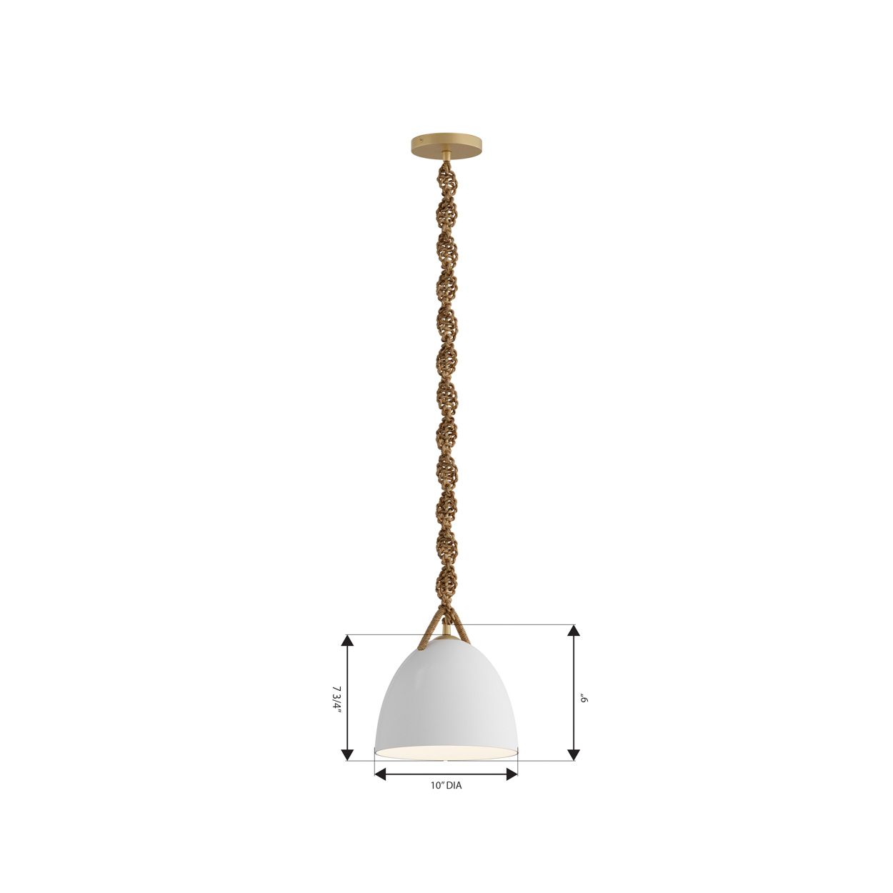 Minka Lavery Cordon 1-Lt 10-in Legacy Brass Mini Pendant with Ceramic Shade