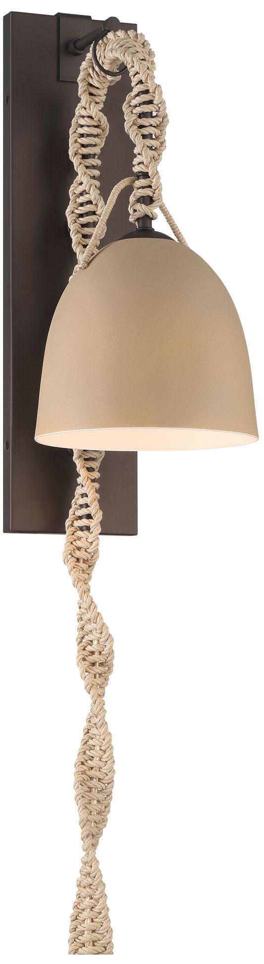 Minka Lavery Cordon 1-Lt 7.5-in Dark Bronze Wall Sconce with Ceramic Shade