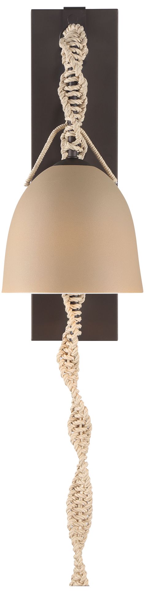 Minka Lavery Cordon 1-Lt 7.5-in Dark Bronze Wall Sconce with Ceramic Shade