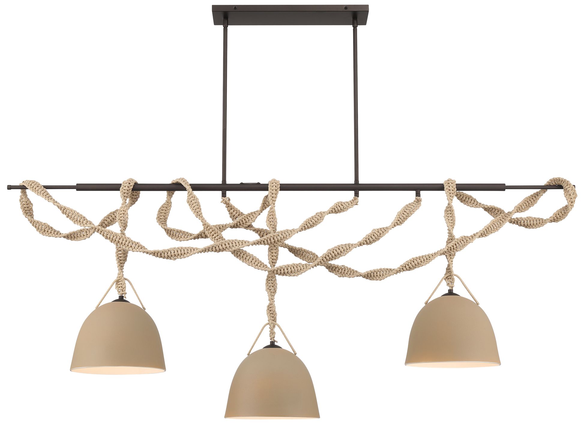 Minka Lavery Cordon 3-Light 10-in Dark Bronze Linear Chandelier