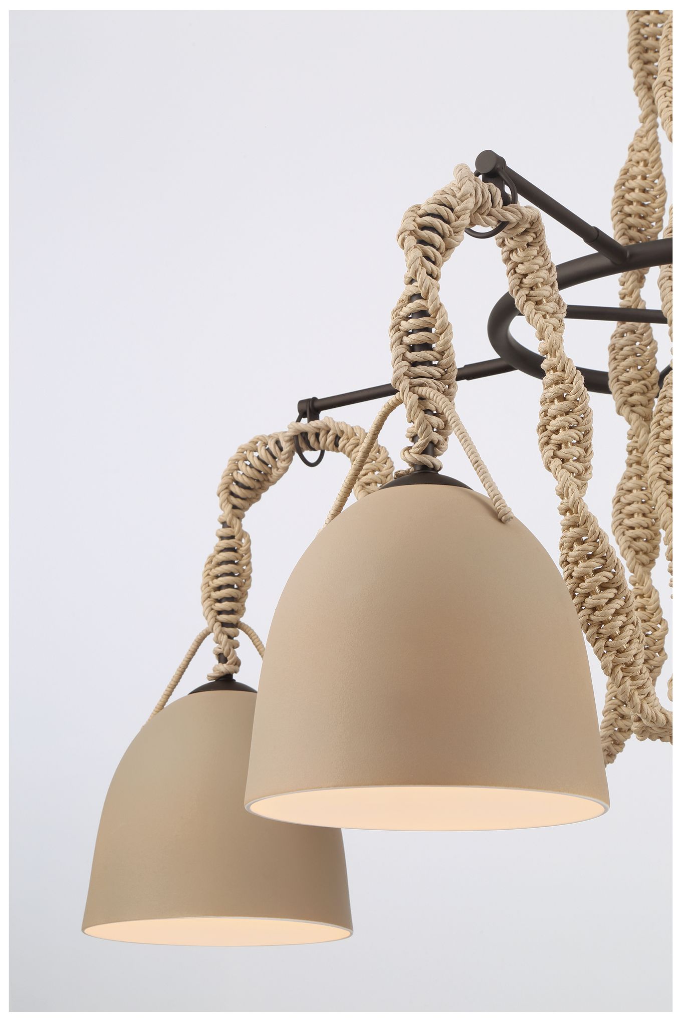 Image 7 Minka Lavery Cordon 4-Light 40-in Dark Bronze Pendant with Ceramic Shade more views