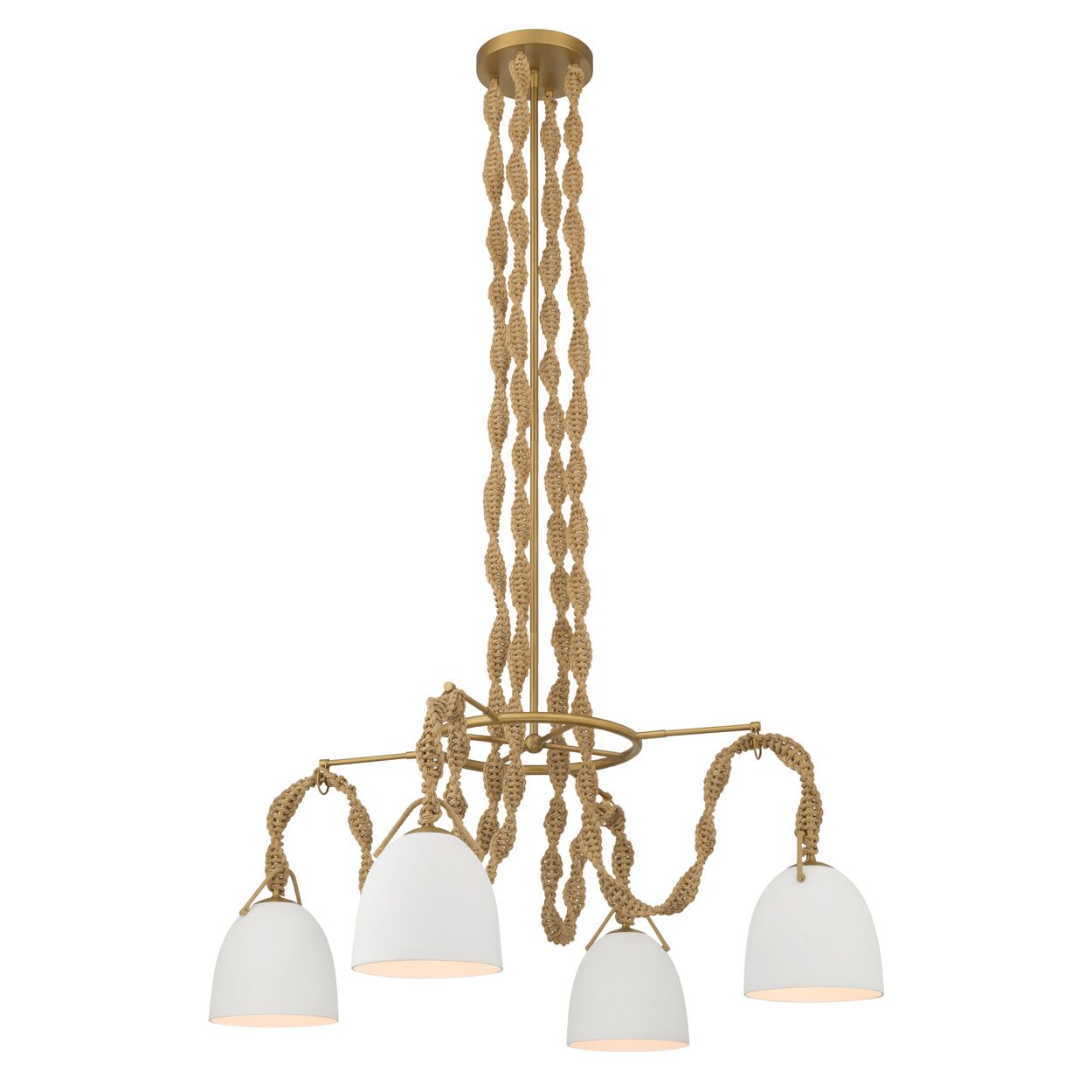 Image 3 Minka Lavery Cordon 4-Light 40-in Legacy Brass Pendant with Ceramic Shades more views