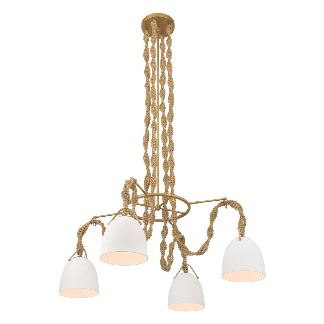 Image 6 Minka Lavery Cordon 4-Light 40-in Legacy Brass Pendant with Ceramic Shades more views