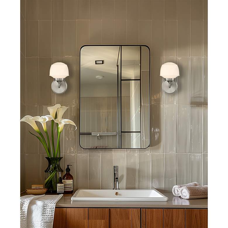 Image 6 Minka-Lavery Cornwell 1-Light Brushed Nickel Bath Vanity more views