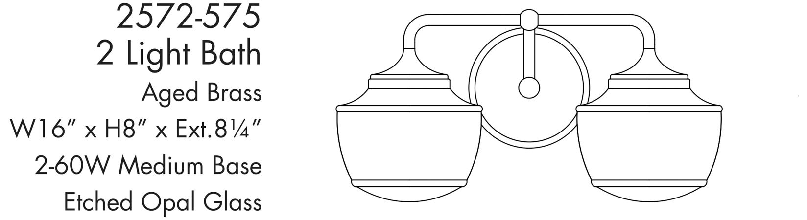 Minka-Lavery Cornwell 2-Light Aged Brass Bath Vanity in scene