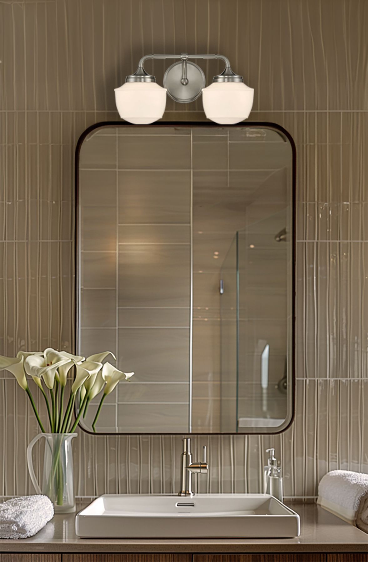Image 4 Minka-Lavery Cornwell 2-Light Brushed Nickel Bath Vanity more views