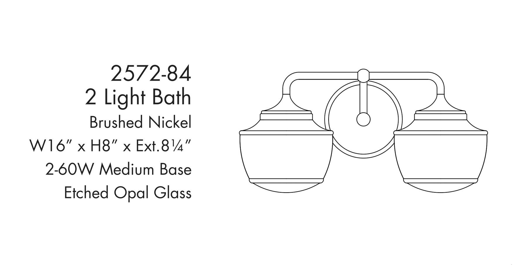 Image 5 Minka-Lavery Cornwell 2-Light Brushed Nickel Bath Vanity more views