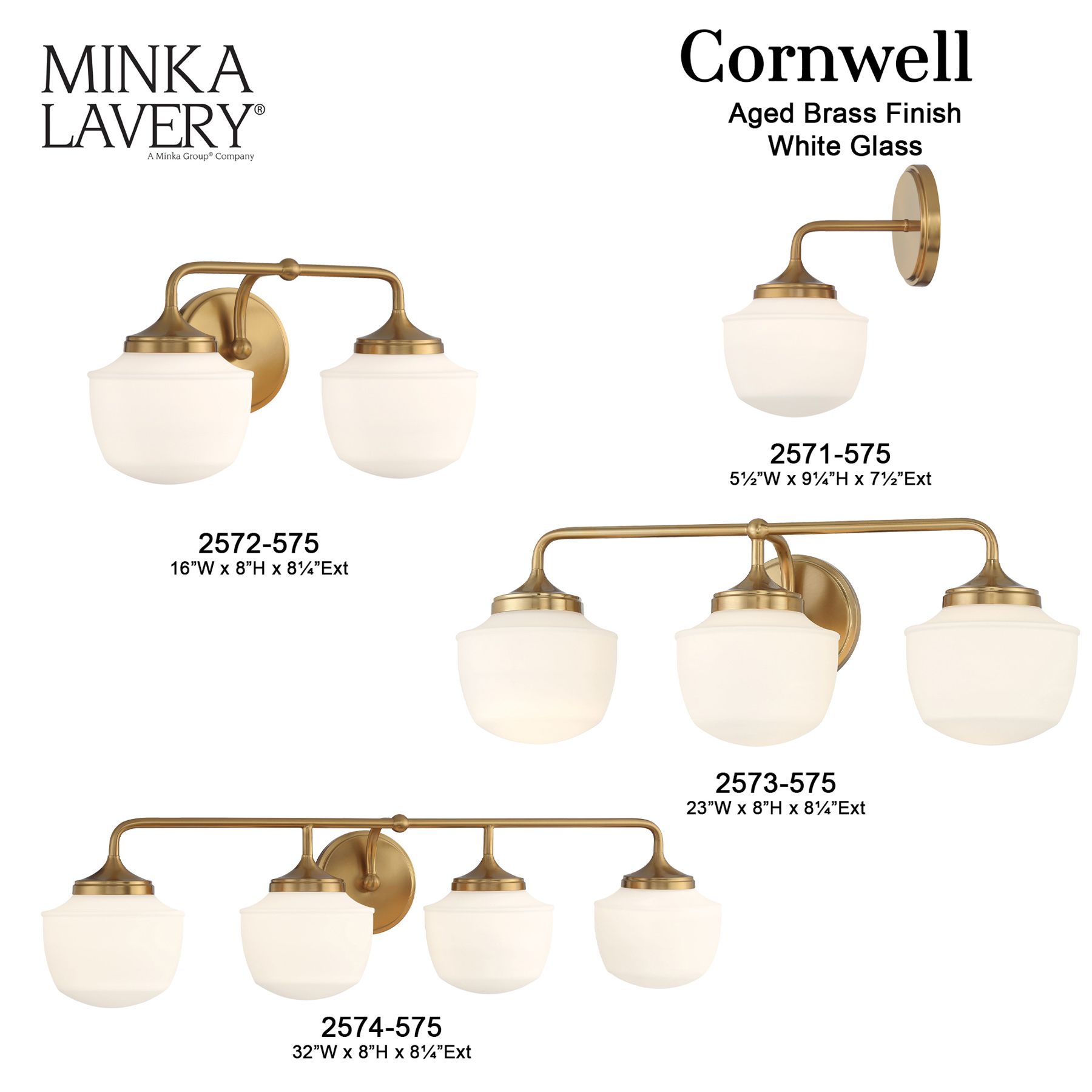 Minka-Lavery Cornwell 3-Light Brushed Nickel Bath Vanity