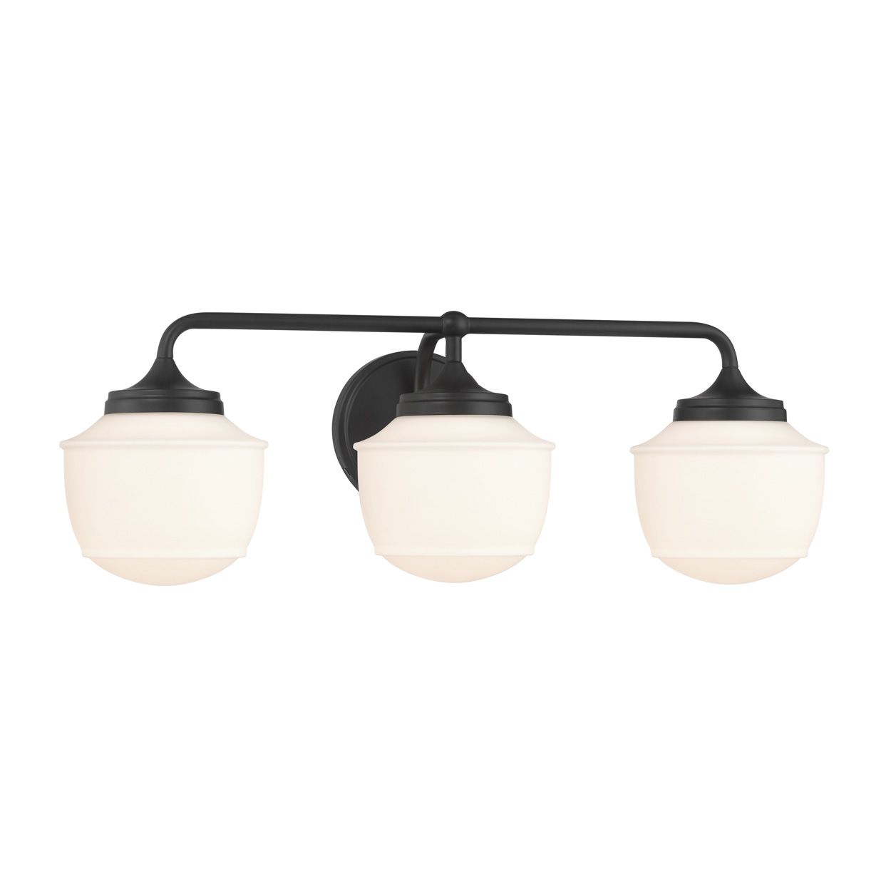 Image 5 Minka Lavery Cornwell 3-Lt 23-in Dark Matte Black Vanity Light with Shades more views