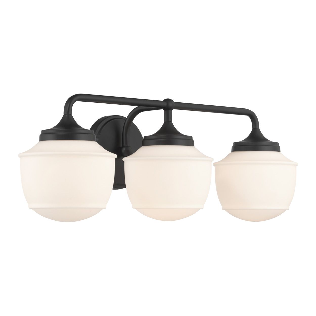 Image 6 Minka Lavery Cornwell 3-Lt 23-in Dark Matte Black Vanity Light with Shades more views