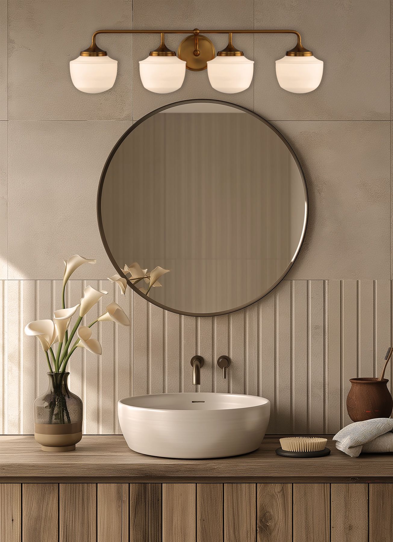 Image 5 Minka-Lavery Cornwell 4-Light Aged Brass Bath Vanity more views