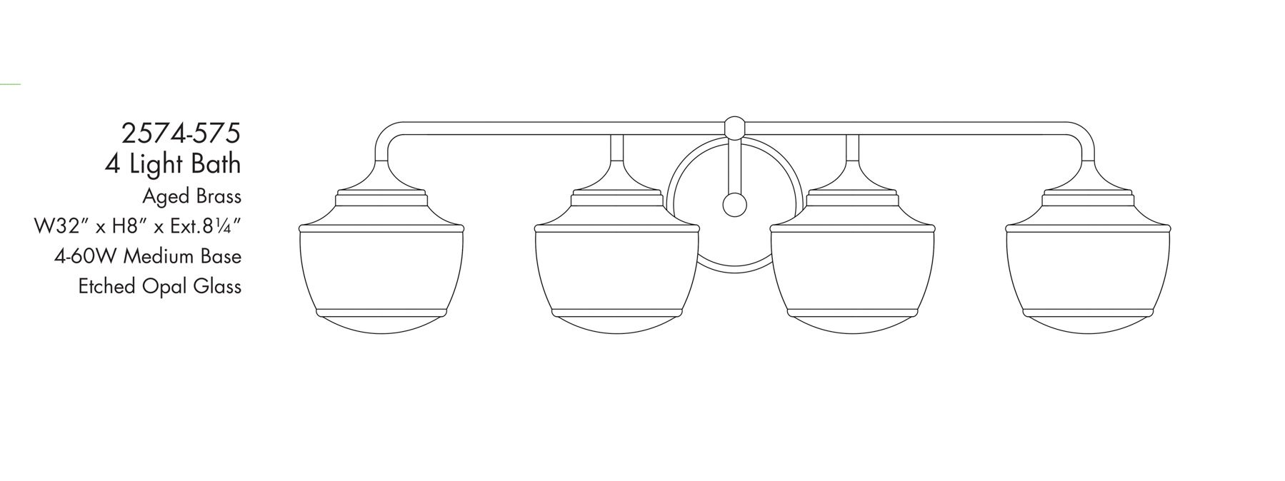 Image 6 Minka-Lavery Cornwell 4-Light Aged Brass Bath Vanity more views