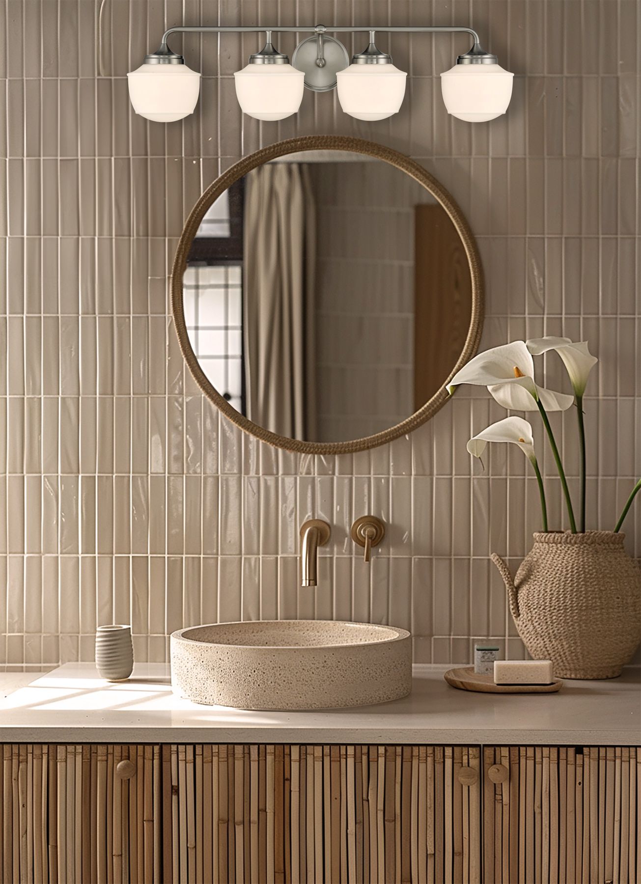Image 4 Minka-Lavery Cornwell 4-Light Brushed Nickel Bath Vanity more views
