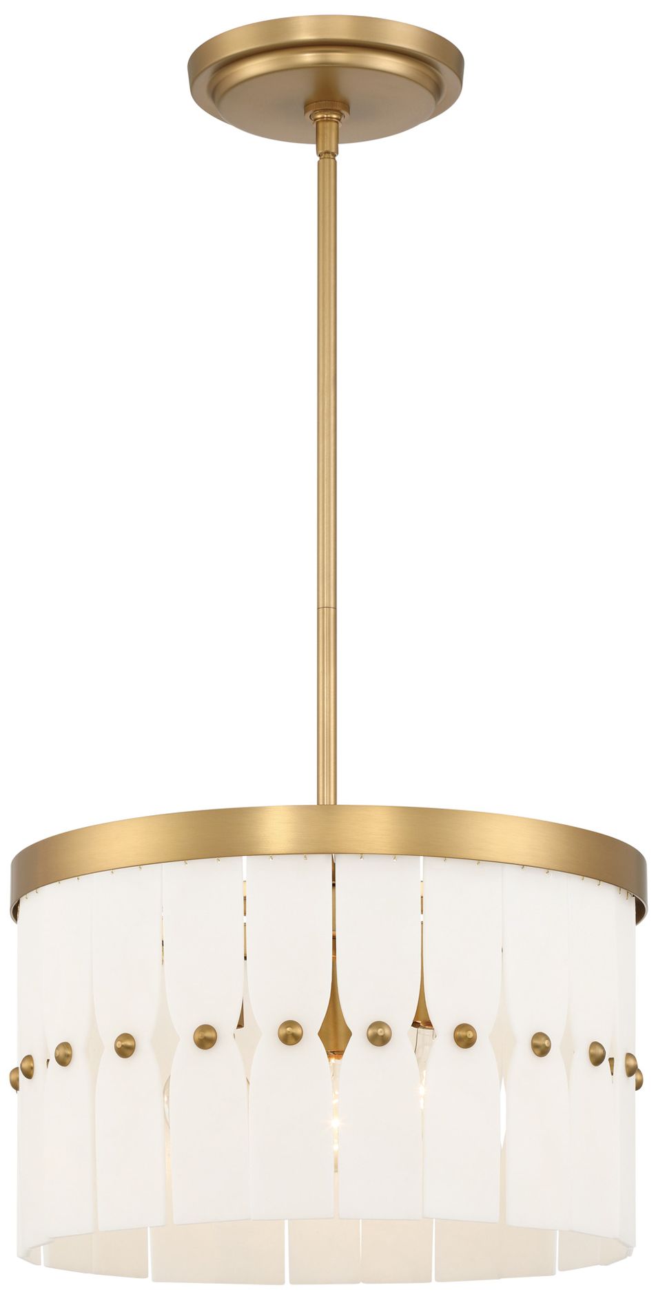 Minka Lavery Coronelle 3-Light 16-in Brass Semi-Flush to Pendant Lighting