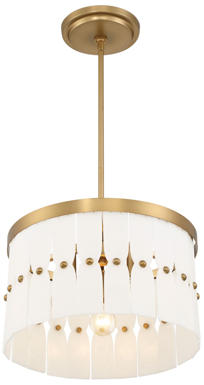 Minka Lavery Coronelle 3-Light 16-in Brass Semi-Flush to Pendant Lighting