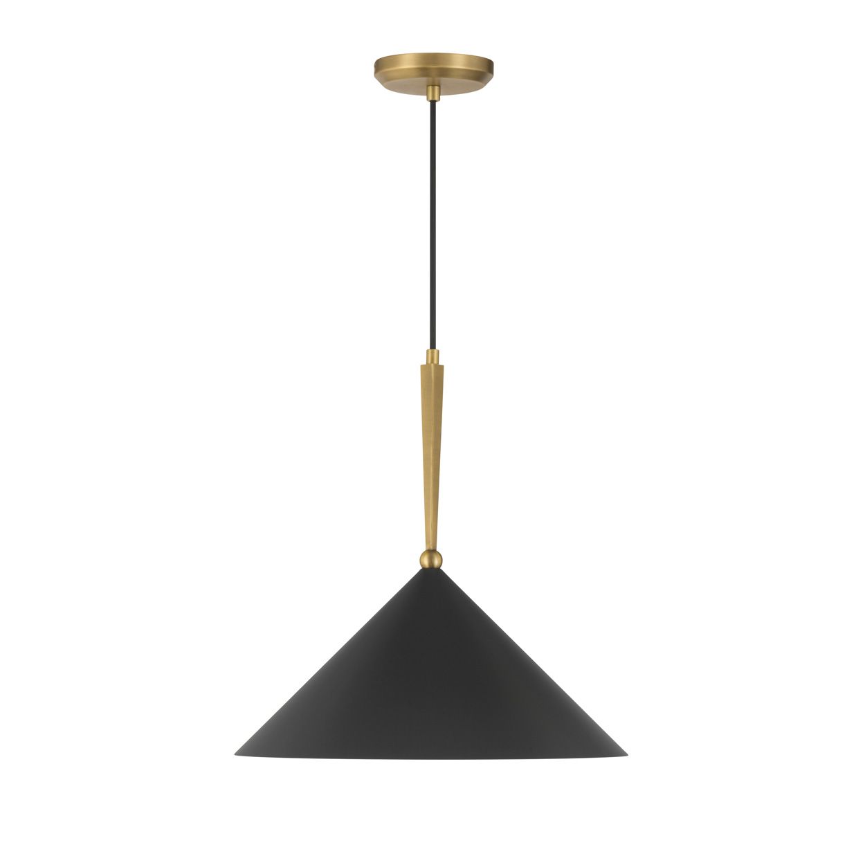 Image 2 Minka Lavery Cortan 1-Light 16-in Legacy Brass and Dark Bronze Pendant more views