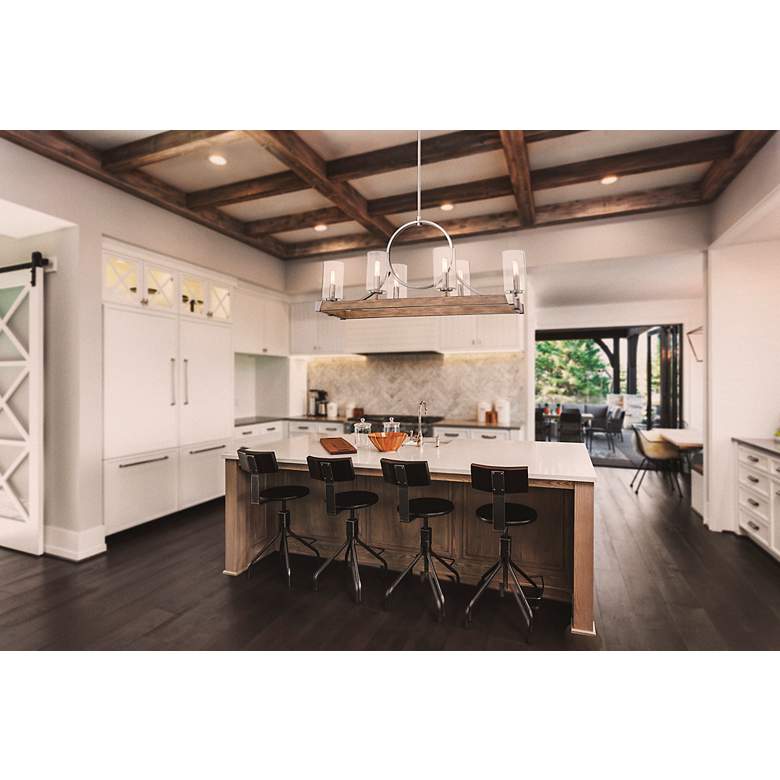 Image 3 Minka Lavery Country Estates 38 3/4" Wood Linear Island Chandelier more views