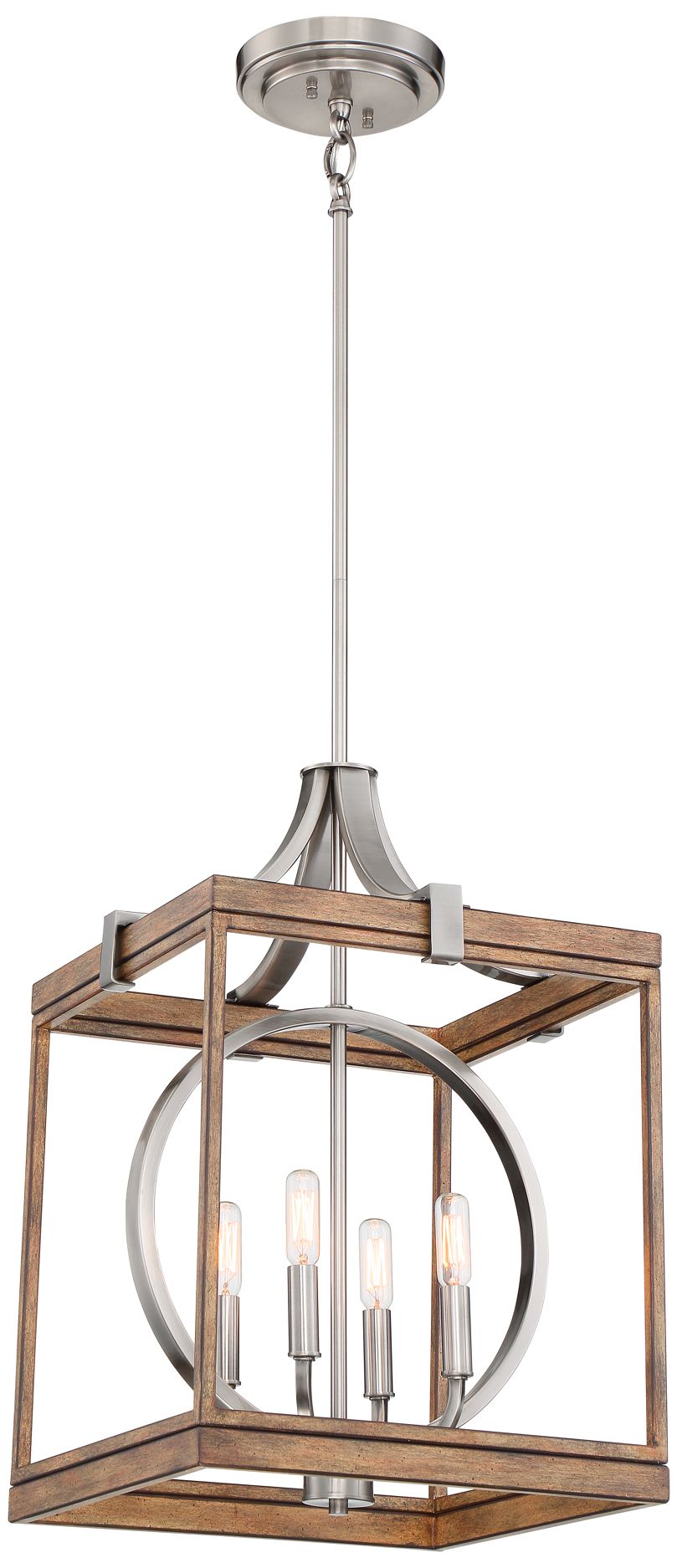 Minka-Lavery Country Estates 4-Light Brushed Nickel Accents Pendant