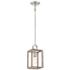 Minka Lavery Country Estates 6 1/2" Wood Brushed Nickel Mini Pendant