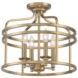 Minka Lavery Covent Park 16" Wide Gold Frame Candelabra Ceiling Light