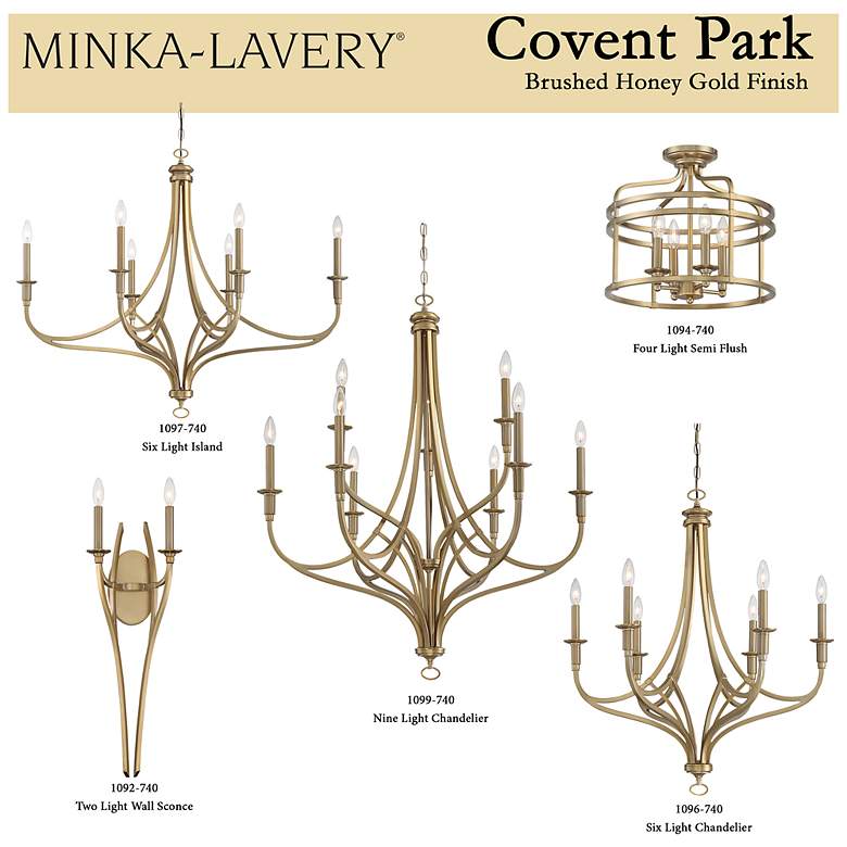 Image 6 Minka Lavery Covent Park 16" Wide Gold Frame Candelabra Ceiling Light more views