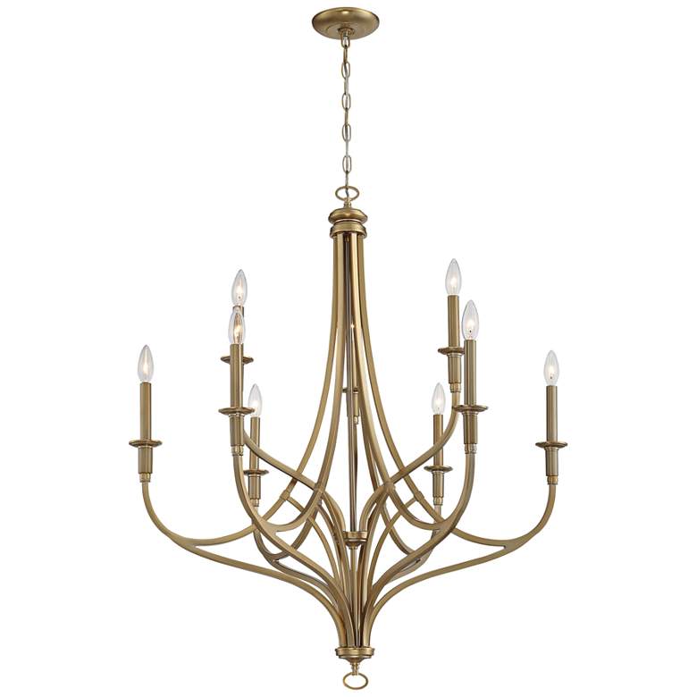 Image 2 Minka Lavery Covent Park 34" Wide 9-Light Brushed Gold Chandelier