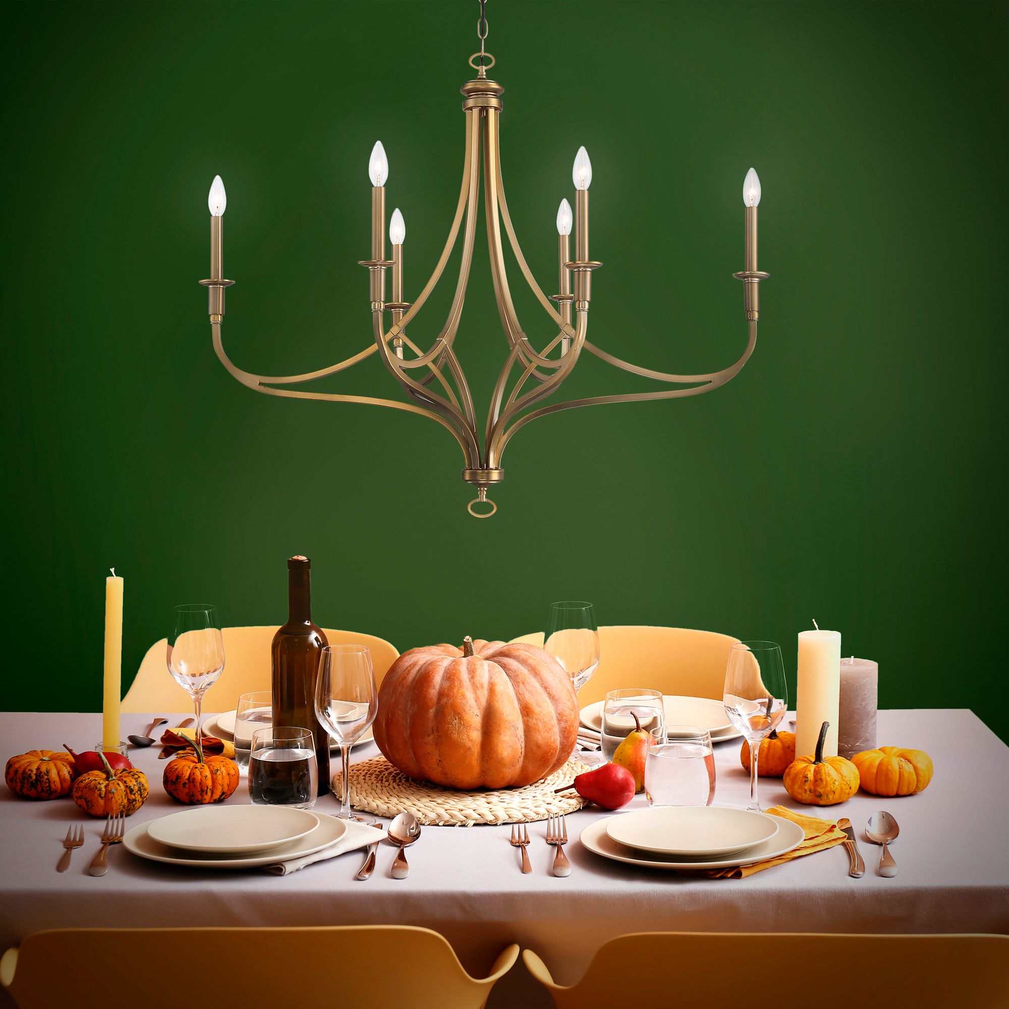 Image 3 Minka-Lavery Covent Park 6-Light Honey Gold Chandelier more views