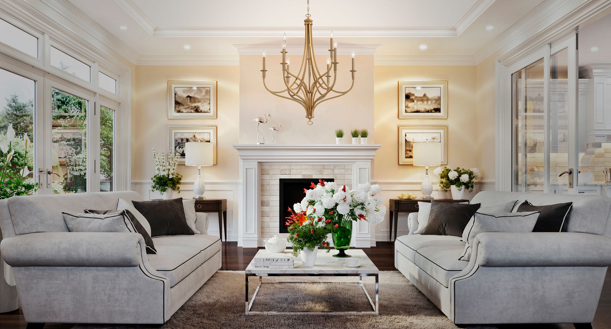 Image 3 Minka-Lavery Covent Park 9-Light Brushed Honey Gold Chandelier more views