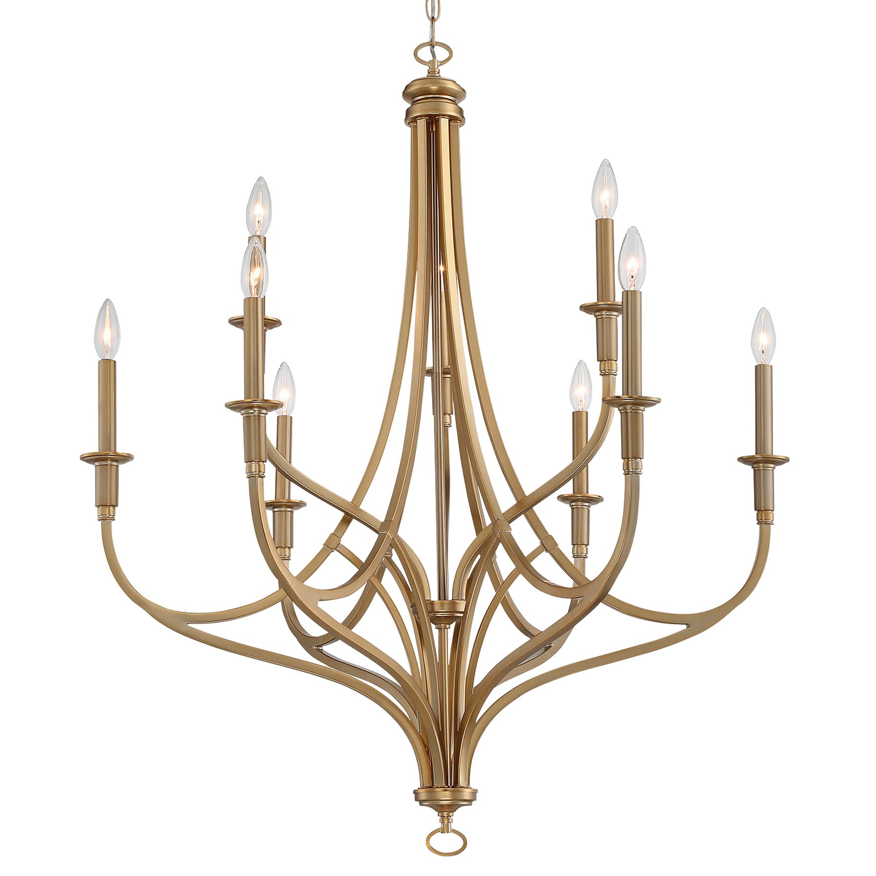 Image 4 Minka-Lavery Covent Park 9-Light Brushed Honey Gold Chandelier more views