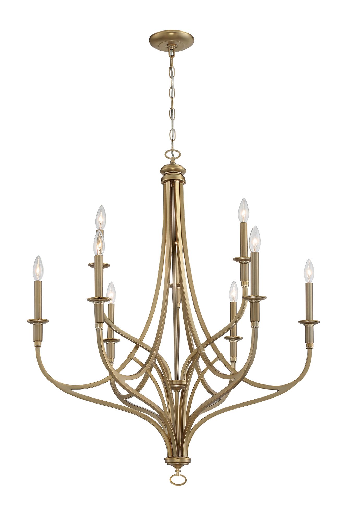 Image 7 Minka-Lavery Covent Park 9-Light Brushed Honey Gold Chandelier more views