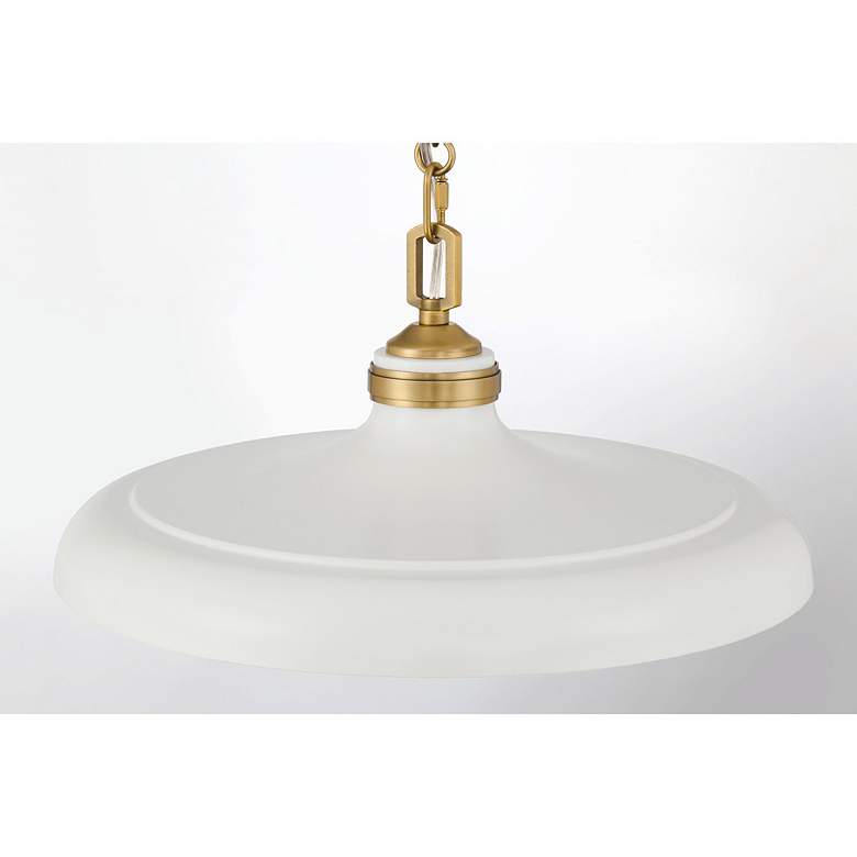 Image 5 Minka Lavery Crowne 1-Light 16-in Legacy Brass and Cream Pending Lighting more views