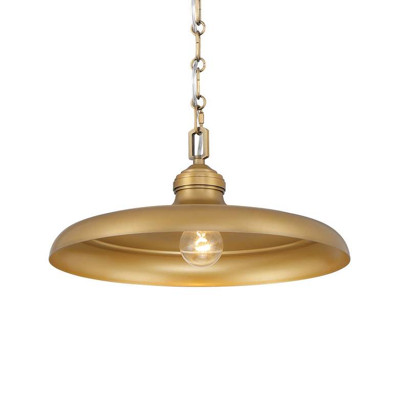 Image 2 Minka Lavery Crowne 1-Light 16-in Legacy Brass Indoor Pending Lighting more views