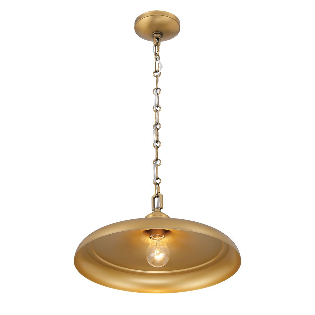 Minka Lavery Crowne 1-Light 16-in Legacy Brass Indoor Pending Lighting