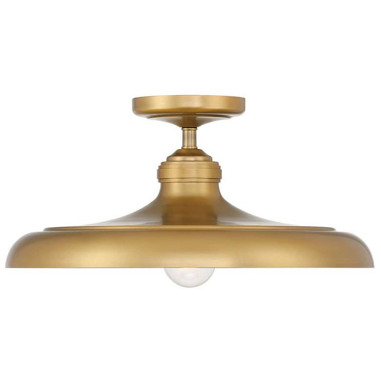 Image 2 Minka Lavery Crowne 1-Light 16-in Legacy Brass Indoor Semi-Flush more views