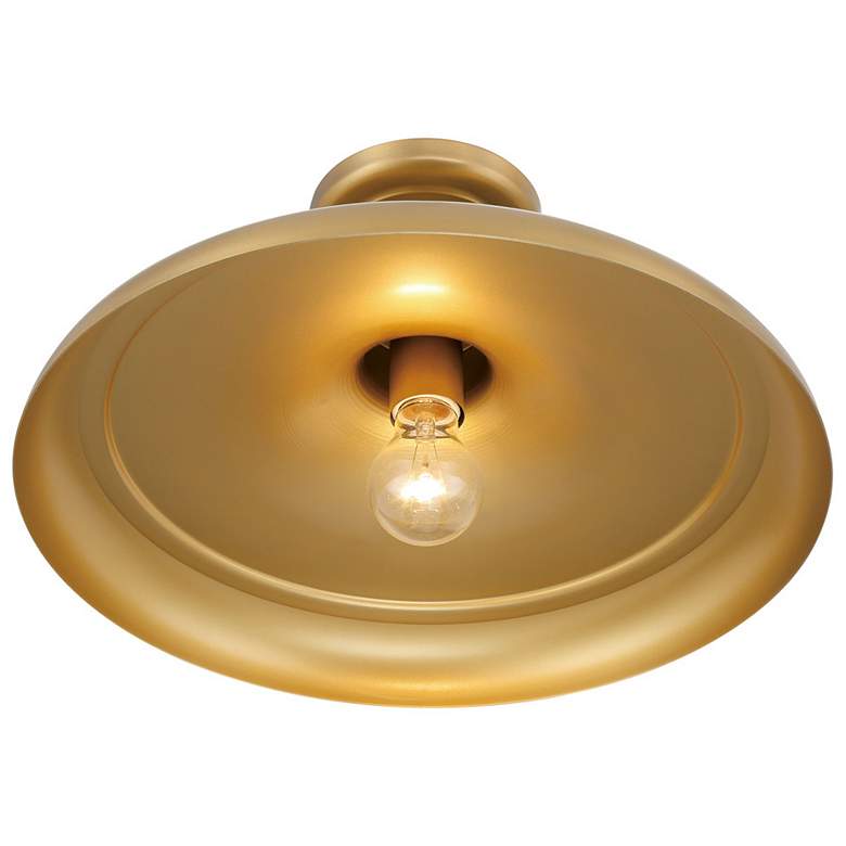 Image 3 Minka Lavery Crowne 1-Light 16-in Legacy Brass Indoor Semi-Flush more views