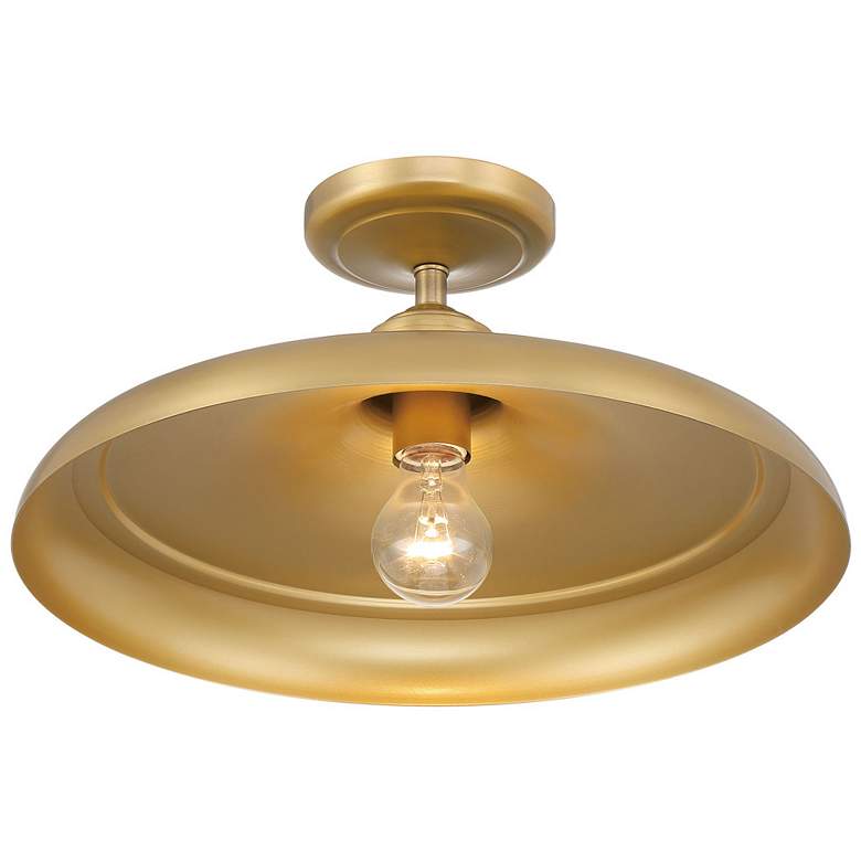 Image 4 Minka Lavery Crowne 1-Light 16-in Legacy Brass Indoor Semi-Flush more views