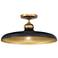 Minka Lavery Crowne 16" Wide Brass and Dark Matte Black Ceiling Light