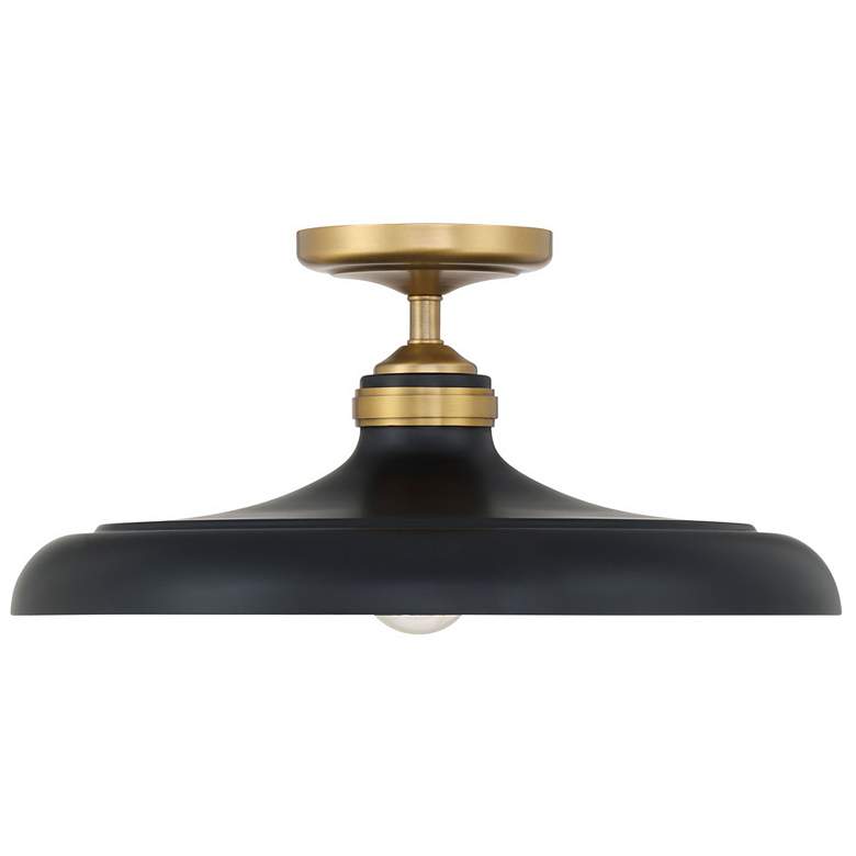 Image 3 Minka Lavery Crowne 16" Wide Brass and Dark Matte Black Ceiling Light more views